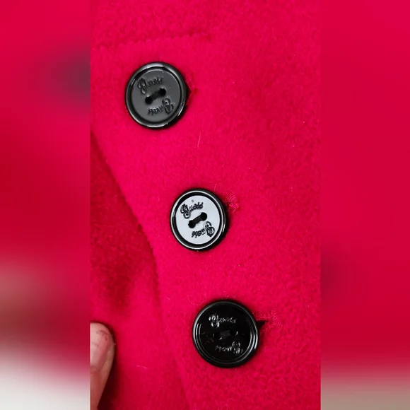 Guess Scarlet Pea Coat with Black Buttons - Picture 6 of 6
